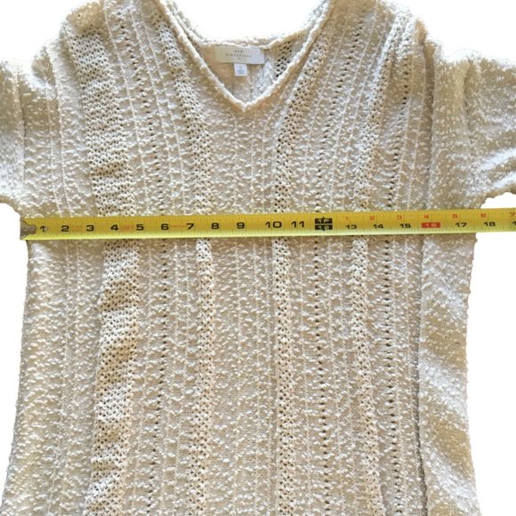 Sweater Crochet Knitted Long Sleeves V-neck Women’s Size Small - Picture 5 of 9